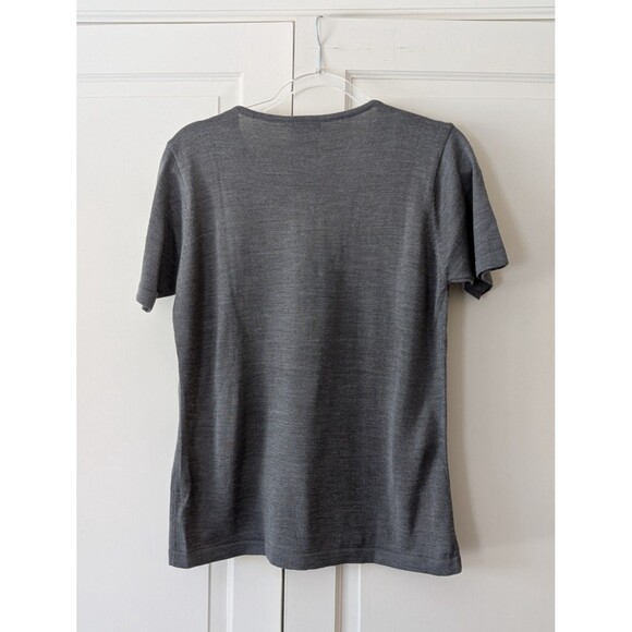 New w/ Tags Sans Pareille Charcoal Sweater w/ Xtra-Fine Merino Wool Size Large - Picture 4 of 8